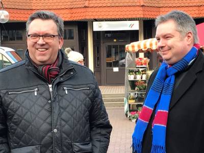 Infostand mit Clemens Krner, Burgunder Platz, 08.02.2018 - 