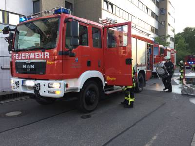 Gemeinsame bung unserer Feuerwehr mit der BASF-Werkfeuerwehr - 